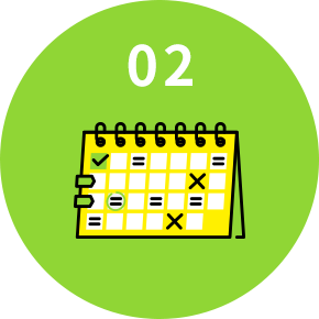 面談のスケジュール決め